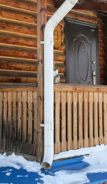 Porch Downspout Installation in Mount Vernon